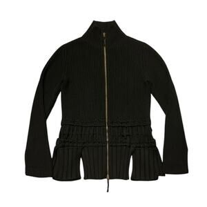 Rare vintage 90s archival Jean Paul Gaultier wool peplum cardigan Size S